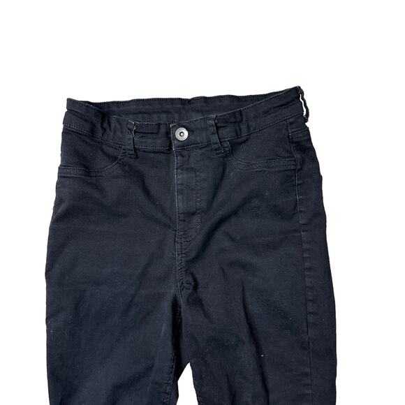 Calzedonia Black Jean Jeggings Skinny Fringe Ankle Jeans Medium - Picture 3 of 5